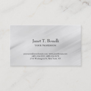 Grijze achtergrond Elegant Plain Simple Profession Visitekaartje
