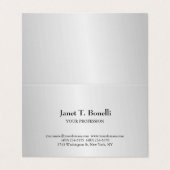 Grijze achtergrond Elegant Plain Simple Profession Visitekaartje (Buitenkant ongevouwen)
