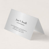 Grijze achtergrond Elegant Plain Simple Profession Visitekaartje (Voorkant)