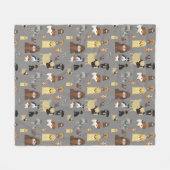 grijze achtergrond fleece deken (Voorkant (Horizontaal))