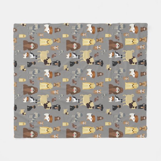 grijze achtergrond fleece deken (Voorkant (Horizontaal))