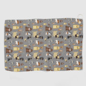 grijze achtergrond golfhanddoek (Horizontaal)