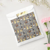 grijze achtergrond-honden patroon. bedankzakje (Gezegeld)