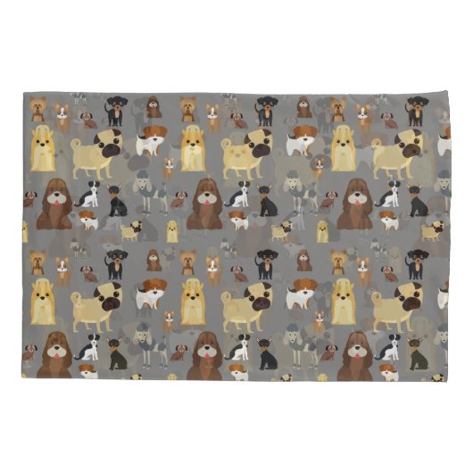 grijze achtergrond kussensloop (Achterkant)