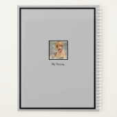 Grijze achtergrond Meisje Mode Modern Elegant Planner (Achterkant)