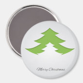 Grijze achtergrond met kerstboom magneet (Voorkant / Achterkant)