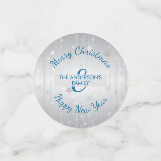 Grijze achtergrond met sterren confetti (Kleine voorkant)