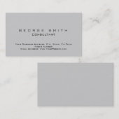 Grijze achtergrond Moderne eenvoudige platte Visit Visitekaartje (Voorkant / Achterkant)