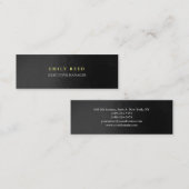 Grijze achtergrond moderne eenvoudige professionel mini visitekaartje (Voorkant / Achterkant)