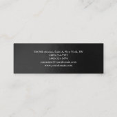 Grijze achtergrond moderne eenvoudige professionel mini visitekaartje (Achterkant)