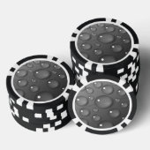 Grijze achtergrond poker chips (Opstapeling)