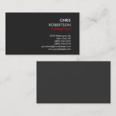 Grijze achtergrond Rood Matig Visitekaartje (Voorkant / Achterkant)