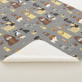 grijze achtergrond sherpa deken (3/4)