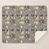 grijze achtergrond sherpa deken (Voorkant (horizontaal))