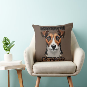 Grijze Achtergrond Terrier Realistische Sketch Kussen