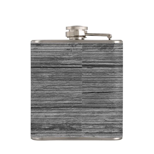 grijze achtergrond van hout heupfles (Achterkant)