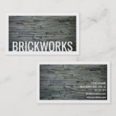 Grijze achtergrond Visitekaartje van Brickworks (Voorkant / Achterkant)