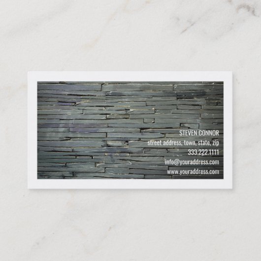 Grijze achtergrond Visitekaartje van Brickworks (Achterkant)