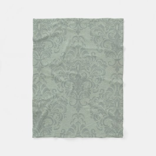 Grijze achtergrond voor Rustic Damask Fleece Deken (Voorkant)
