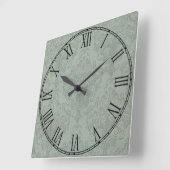 Grijze  achtergrond voor Rustic Damask Vierkante Klok (Hoek)