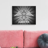 Grijze adelaar met twee koppen Canvas Print (Insitu (Woonkamer))