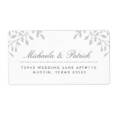 Grijze Adresetiketten Etiket (Voorkant)