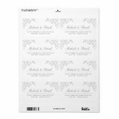 Grijze Adresetiketten Etiket (Full Sheet)