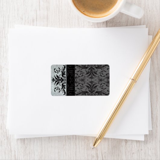 Grijze Adresetiketten van Damask - Etiket (Insitu)