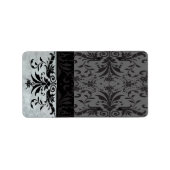 Grijze Adresetiketten van Damask - Etiket (Voorkant)