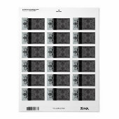 Grijze Adresetiketten van Damask - Etiket (Full Sheet)