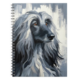 Grijze Afghaanse Windhond Portret Notitieboek
