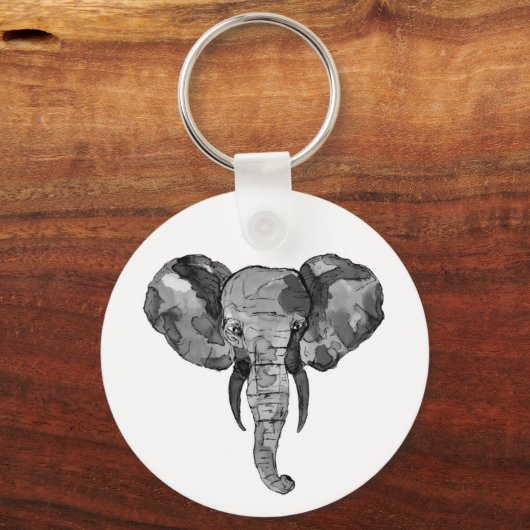 Grijze Afrikaanse olifant Sleutelhanger (Voorkant)
