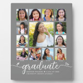 Grijze afstudeer K–12 moderne script foto collage Fotoplaat (Voorkant)