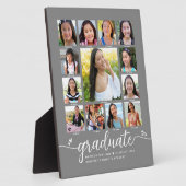 Grijze afstudeer K–12 moderne script foto collage Fotoplaat (Zijkant)
