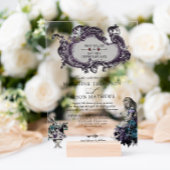  grijze Alice in Wonderland Wedding Acryl Uitnodigingen