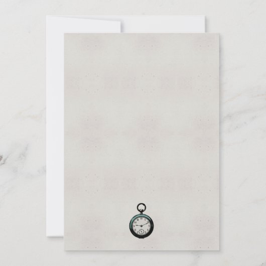  grijze Alice in Wonderland Wedding Kaart (Achterkant)