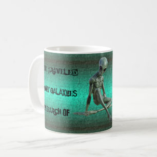 Grijze Alien Coffee Lover Mok