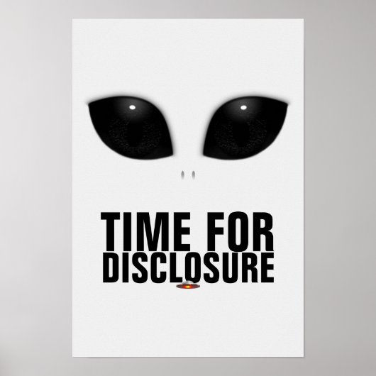 Grijze Alien Eyes Disclosure poster (Voorkant)