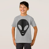 Grijze Alien Face - De grijze T-shirt (Voorkant volledig)