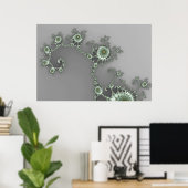 Grijze Alien - Fractaal Poster (Thuiskantoor)