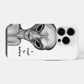 Grijze Alien, ik wil geloven iPhone Hoesje (Achterkant horizontaal)
