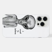 Grijze Alien, ik wil geloven iPhone Hoesje (Achterkant horizontaal)