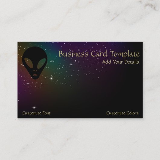 Grijze Alien - Logo oude Alien Visitekaartje (Voorkant)