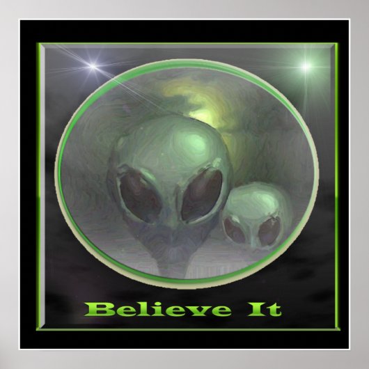 Grijze aliens poster (Voorkant)