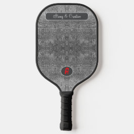 Grijze alligator lederen schalen aangepast monogra pickleball paddle