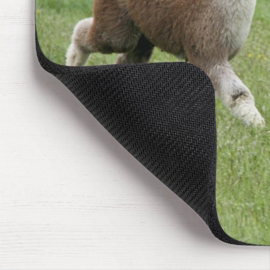 Grijze alpacas actief muismat (Hoek)