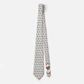 Grijze Amerikaanse vlag stropdas met adelaar (Voorkant)