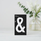 grijze ampersand visitekaartje (Staand voorkant)