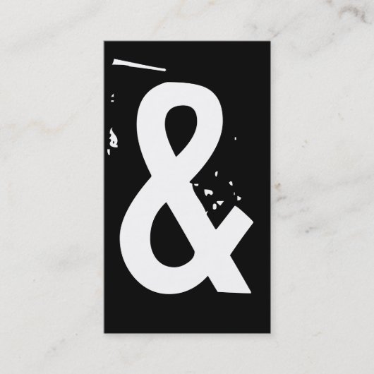 grijze ampersand visitekaartje (Voorkant)
