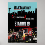 Grijze anatomie en station 19 poster (Voorkant)